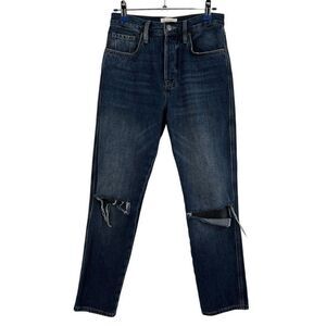 Frame Le Original Button Fly Distressed Straight Leg Jeans Size 24